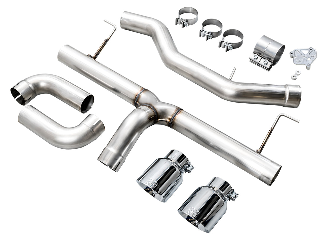 AWE Track Edition Axleback Exhaust for BMW G2X 330i/430i - Chrome Silver
