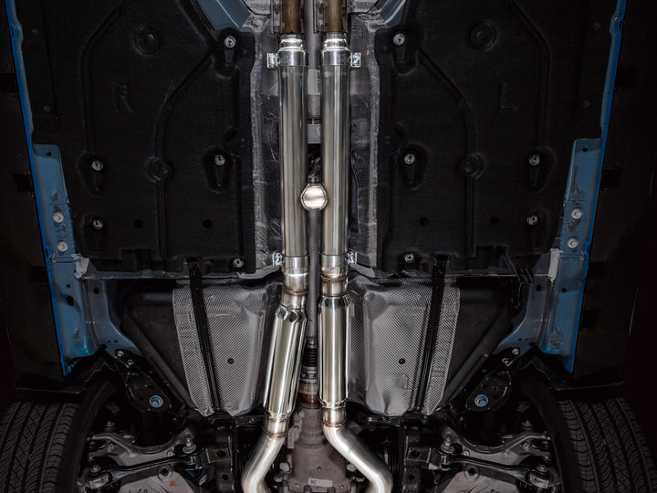 AWE Track Edition Exhaust for S650 Ford Mustang GT Fastback - Dual Diamond Black Tips