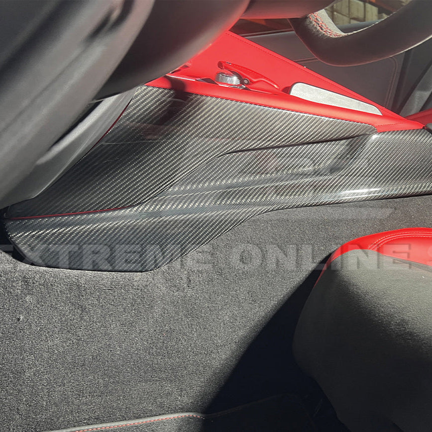 Corvette C8 DRY CARBON FIBER Center Console Side Panel Cover