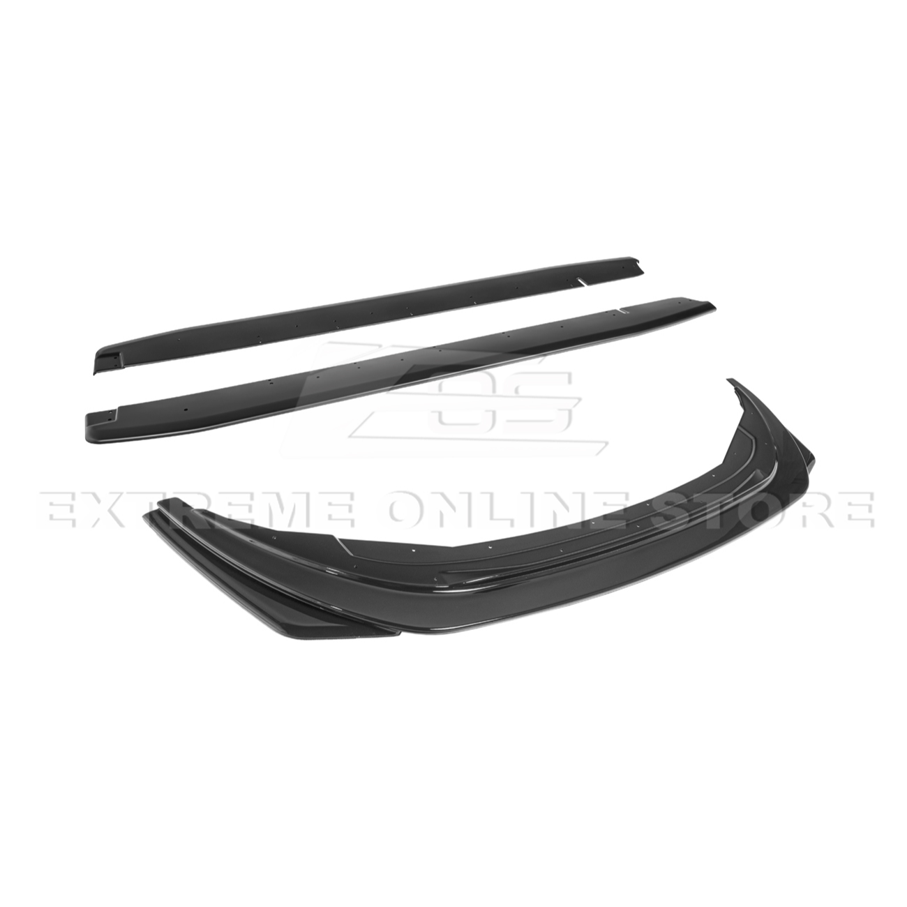 2022-Up Toyota GR86 AS Style ABS Plastic Matte Black Front Splitter Side Skirt