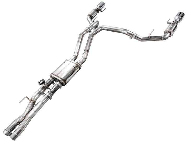AWE SwitchPath™ Exhaust for Gen 3 Raptor R - Chrome Silver Tips