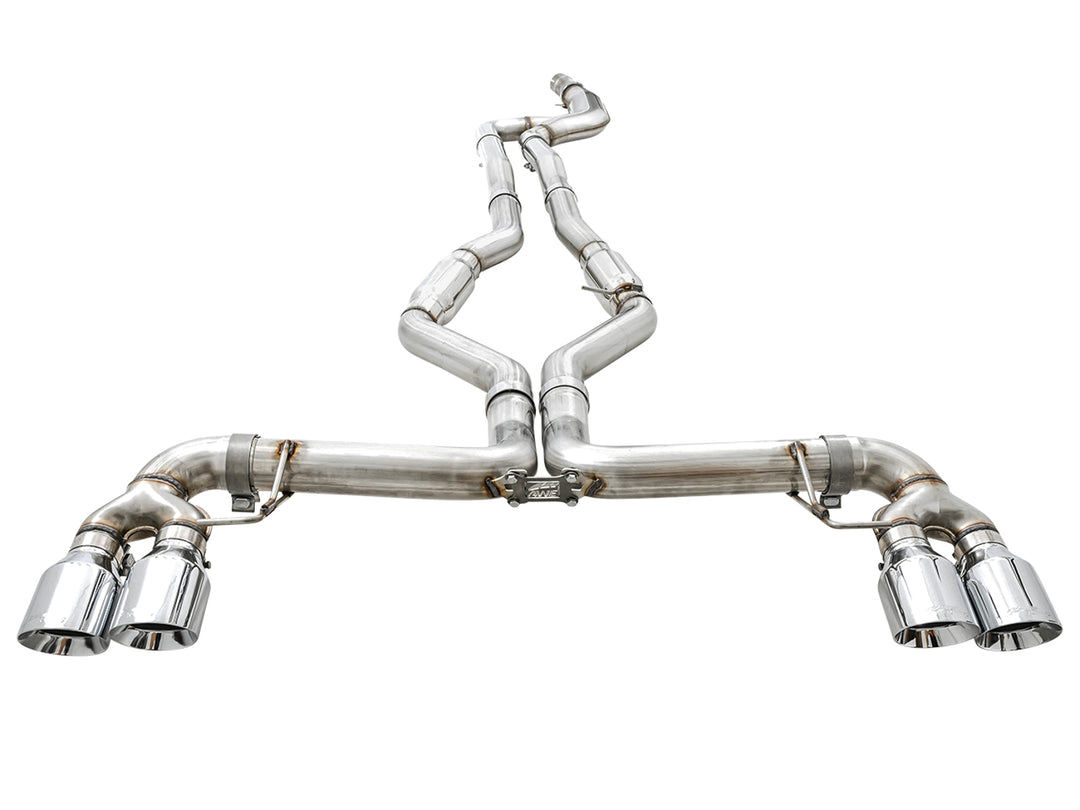 AWE Track Edition Exhaust for G2X M340i / M440i - Chrome Silver Tips