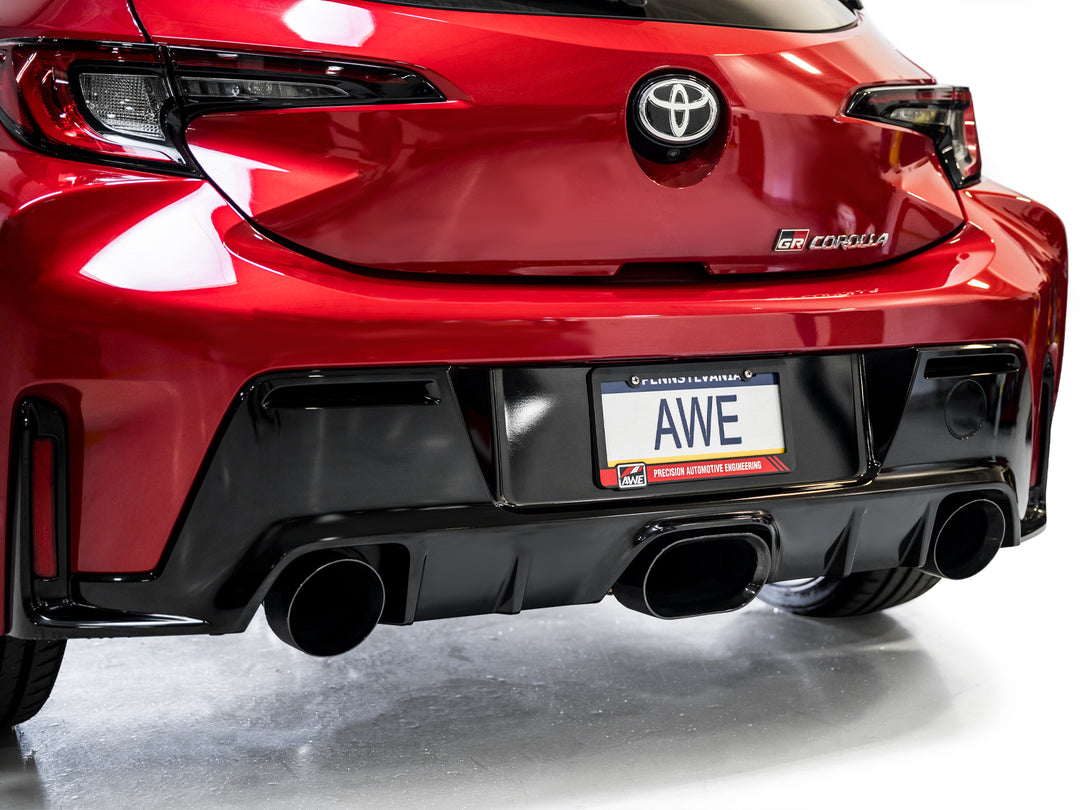 AWE Touring Edition Exhaust for GR Corolla - Diamond Black Tips