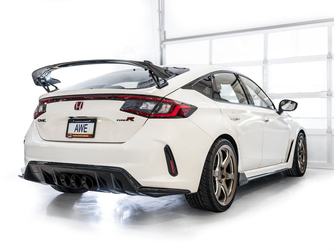 AWE Track Edition Exhaust for FL5 Civic Type R - Triple Diamond Black Tips