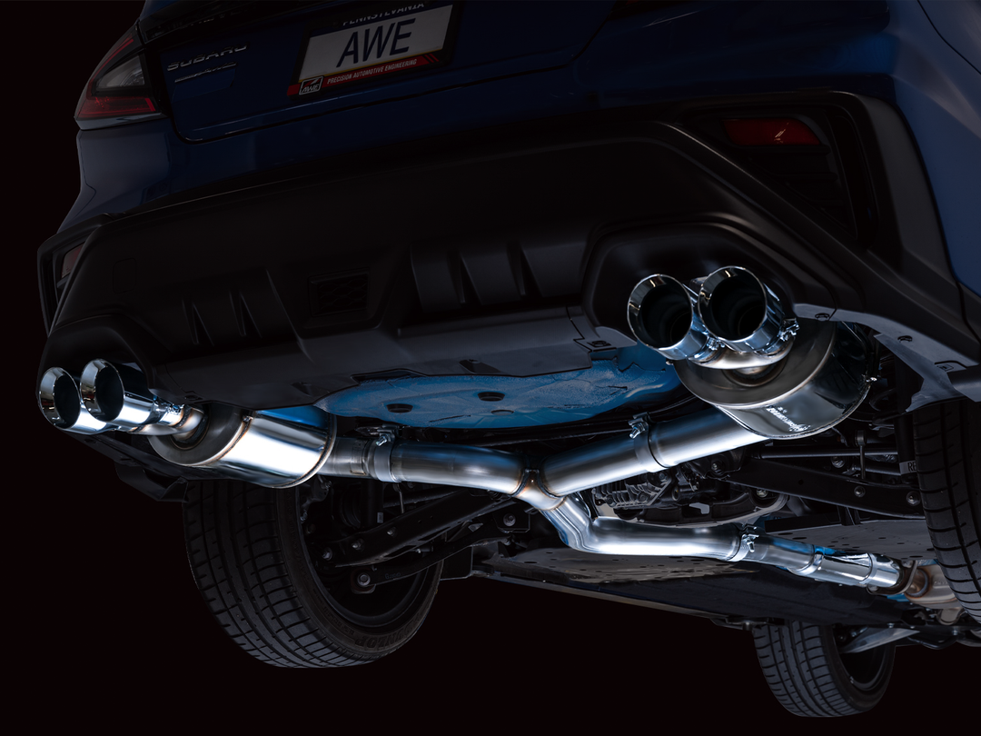 AWE Touring Edition Exhaust for VB Subaru WRX - Chrome Silver Tips
