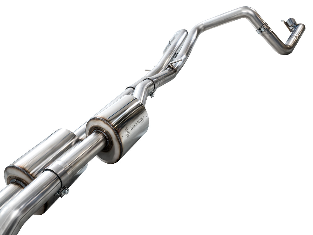 AWE 0FG Catback Split Rear Exit Exhaust for 4th Gen Silverado/Sierra 1500 6.2L (with bumper cutouts) - OE Tips