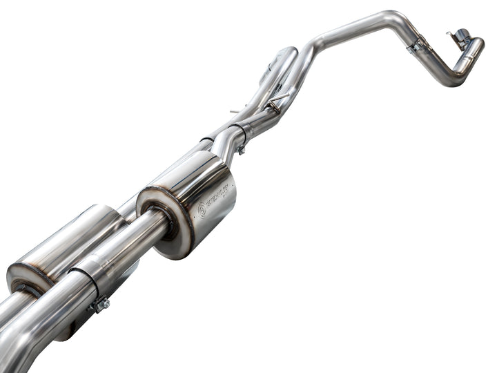 AWE 0FG Catback Split Rear Exit Exhaust for 4th Gen Silverado/Sierra 1500 6.2L (with bumper cutouts) - OE Tips