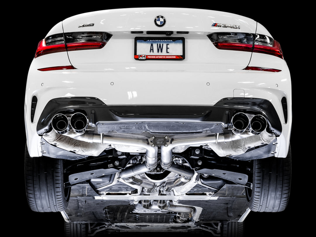 AWE Track Edition Exhaust for G2X M340i / M440i - Chrome Silver Tips