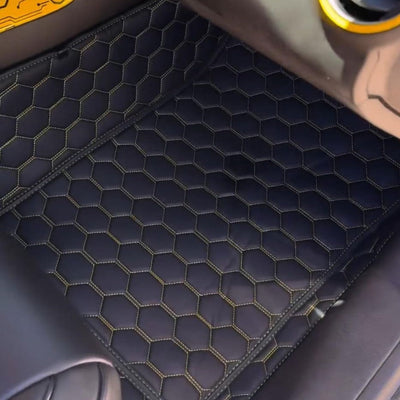 5th Gen Camaro Premium Honeycomb Leather Floor Mat Liners