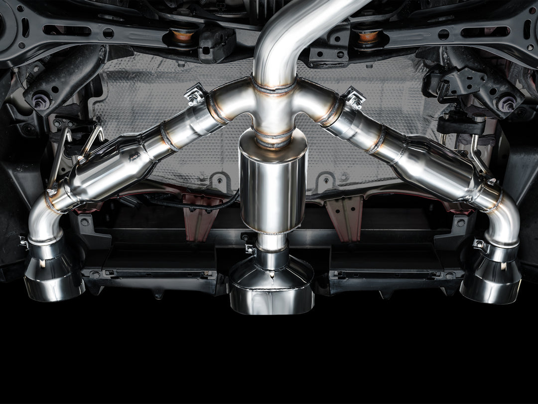 AWE Touring Edition Exhaust for GR Corolla - Diamond Black Tips