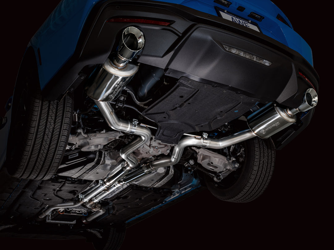 AWE Touring Edition Exhaust for S650 Ford Mustang GT Fastback - Dual Chrome Silver Tips