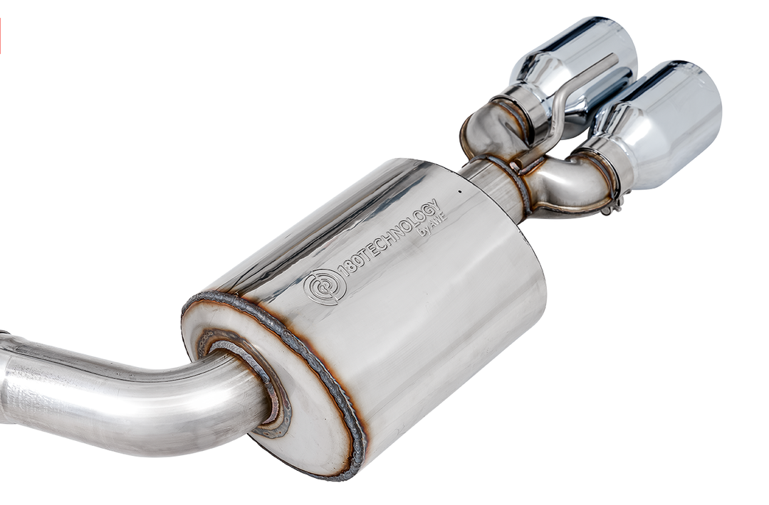 AWE Touring Edition Exhaust for 15+ Challenger 6.4 / 6.2 SC - Chrome Silver Quad Tips