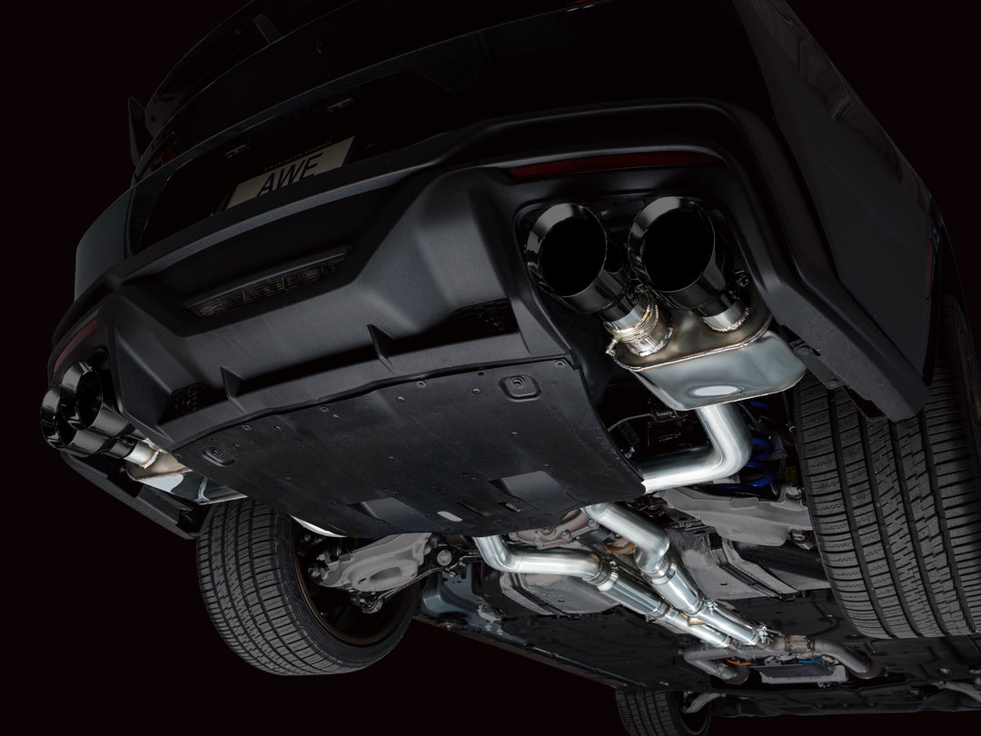 AWE SwitchPath™ Exhaust for S650 Ford Mustang Dark Horse - Quad Diamond Black Tips