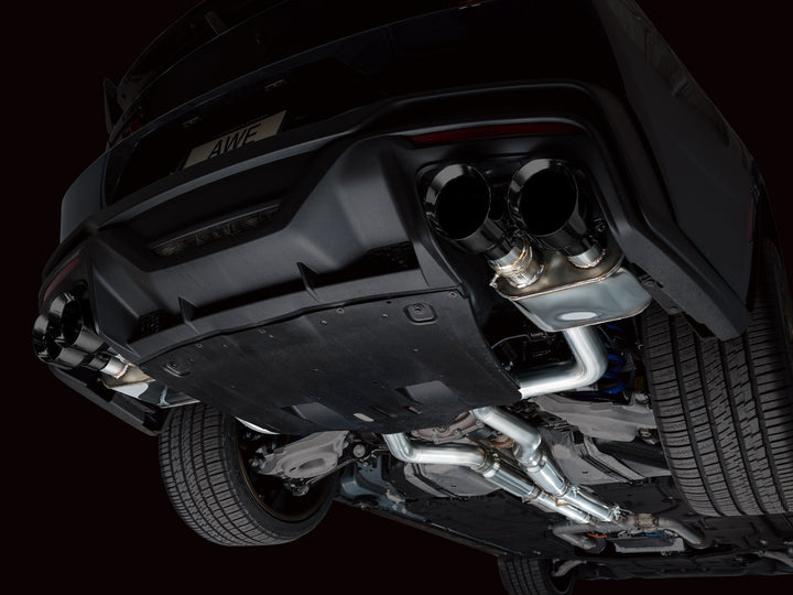 AWE SwitchPath™ Exhaust for S650 Ford Mustang Dark Horse - Quad Diamond Black Tips