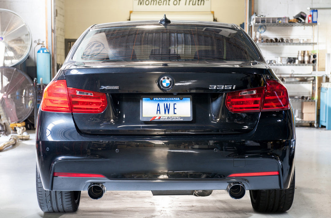 AWE Touring Edition Axle Back Exhaust for BMW F3X 335i/435i - Chrome Silver Tips (102mm)