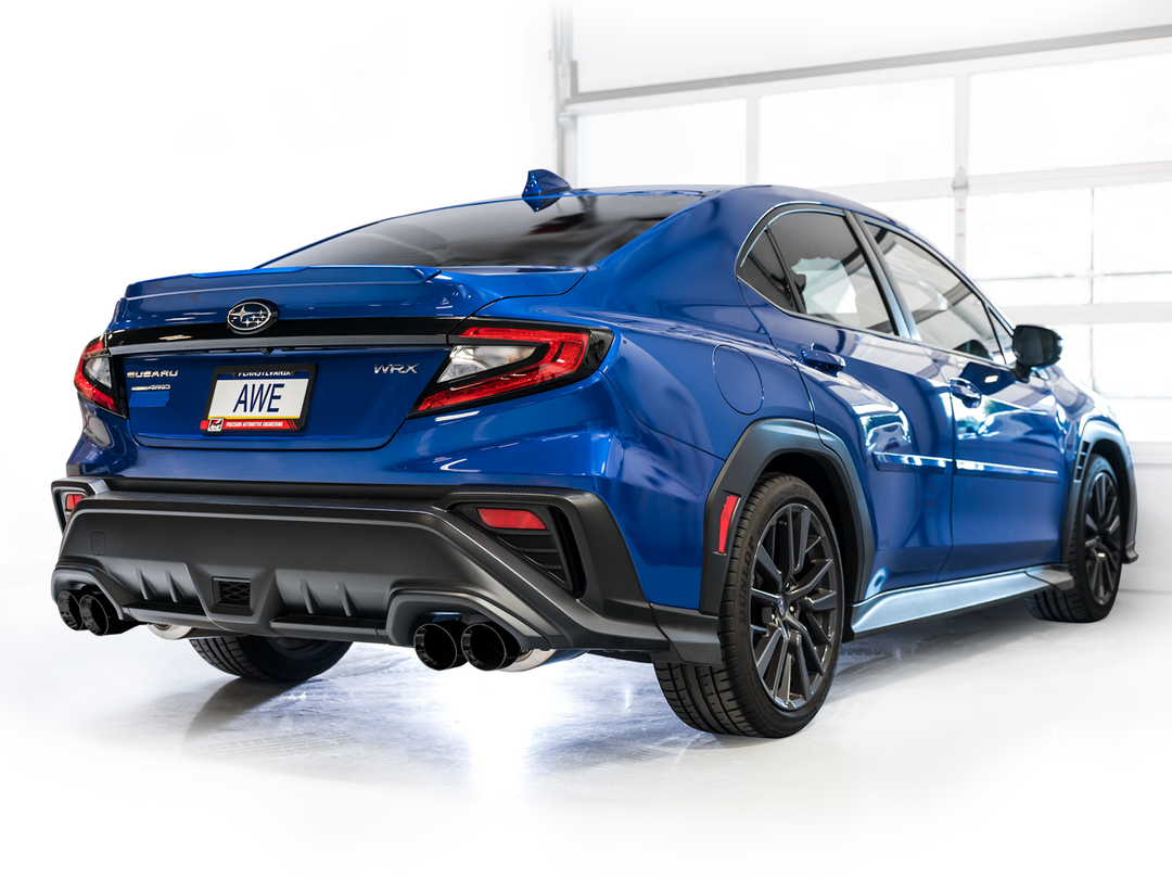 AWE Touring Edition Exhaust for VB Subaru WRX - Diamond Black Tips