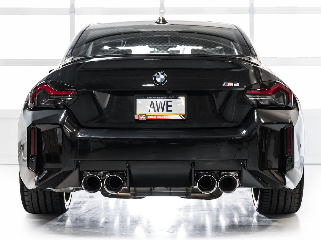 AWE Track Edition Exhaust for BMW G87 M2 - Chrome Silver Tips