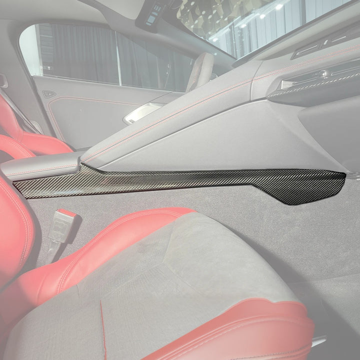 Corvette C8 DRY CARBON FIBER Center Console Side Panel Cover