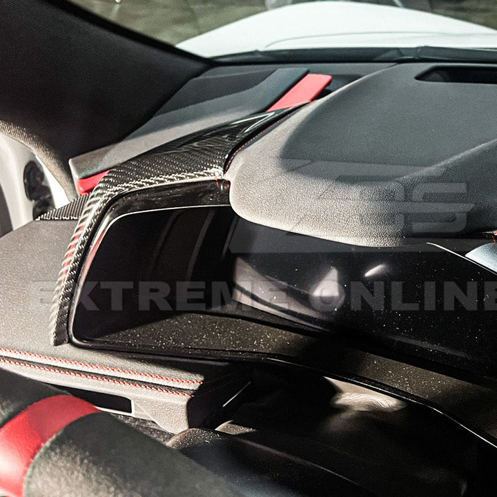 Corvette C8 DRY CARBON FIBER Upper Dashboard Instrument Side Panel Cover