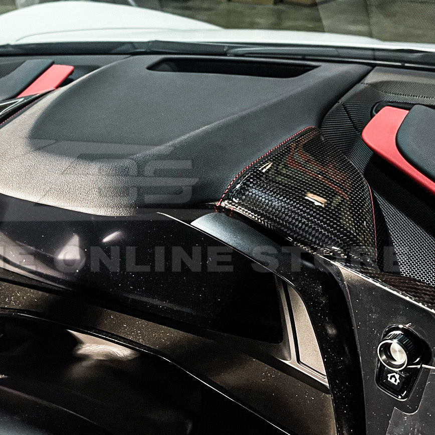 Corvette C8 DRY CARBON FIBER Upper Dashboard Instrument Side Panel Cover