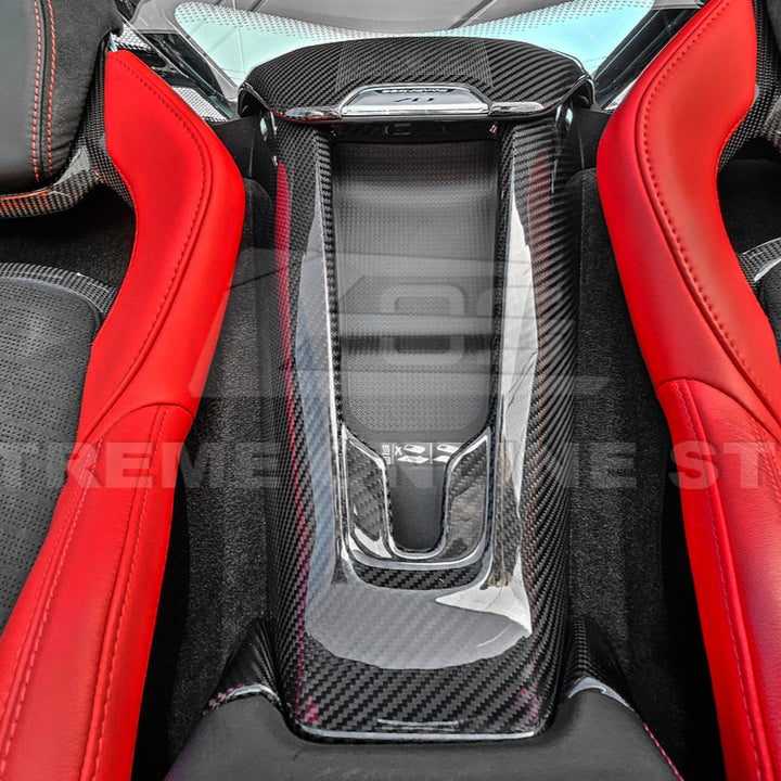 Corvette C8 DRY CARBON FIBER Waterfall Console Cover