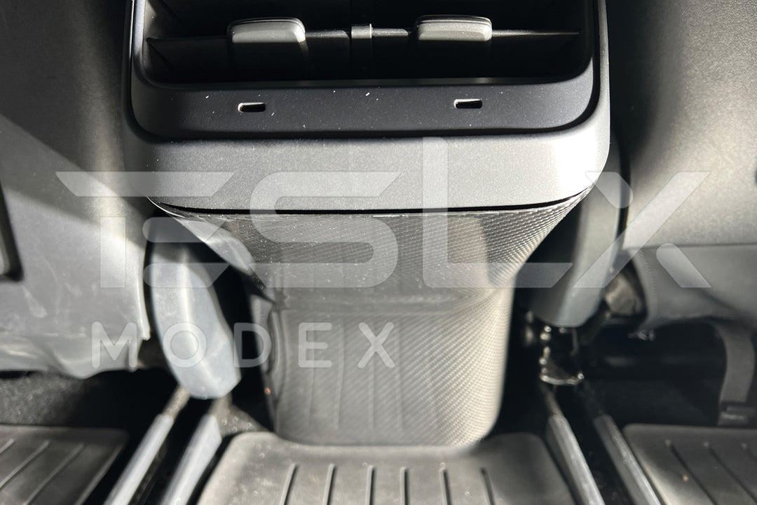 2020-23 Tesla Model 3 &amp; 20-24 Y Carbon Fiber Interior Rear Anti-Kick Plate Cover
