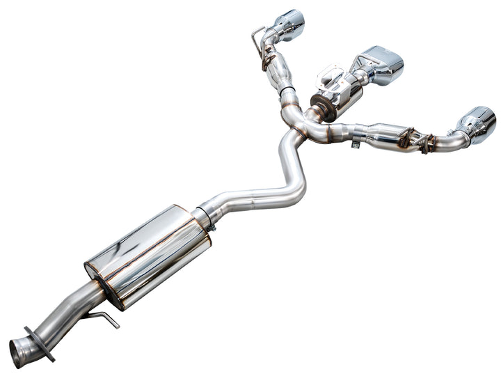 AWE Touring Edition Exhaust for GR Corolla - Chrome Silver Tips