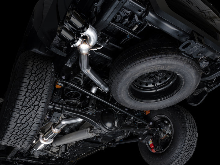 AWE 0FG Exhaust for 4th Gen Toyota Tacoma - Dual Diamond Black Tips