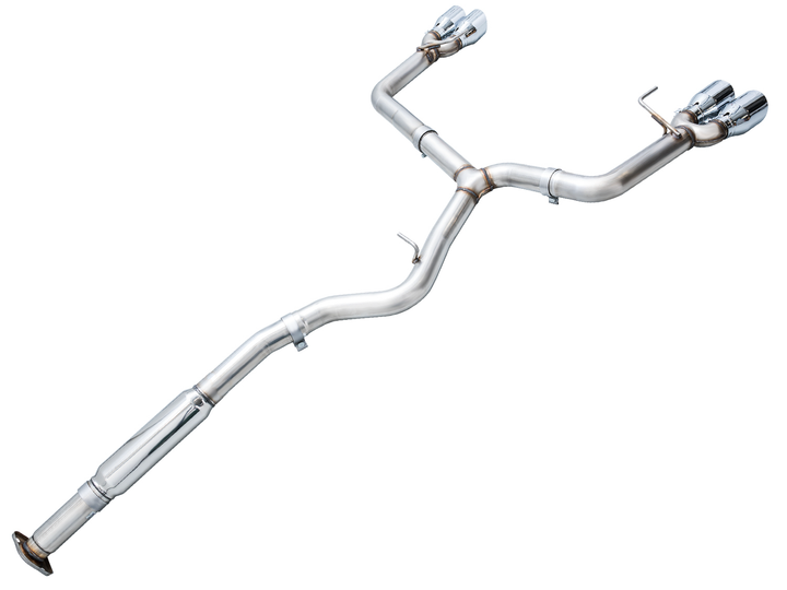 AWE Track Edition Exhaust for VB Subaru WRX - Chrome Silver Tips