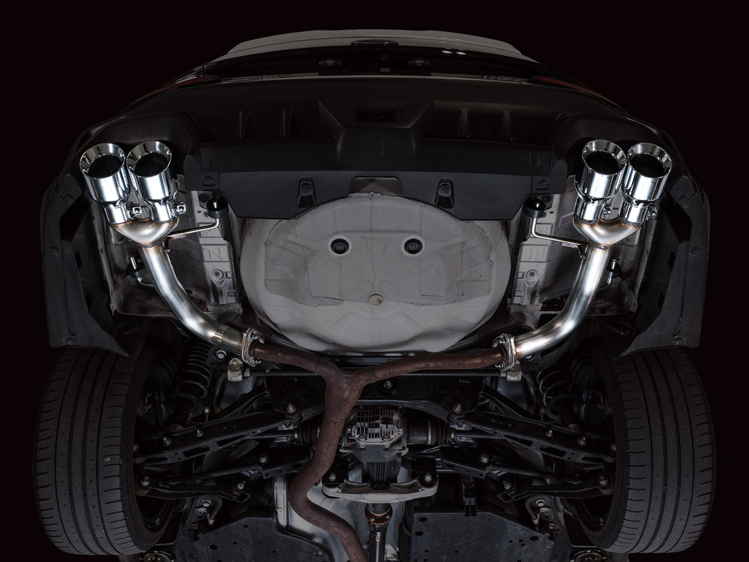 AWE Track Edition Axleback Exhaust for VB Subaru WRX - Chrome Silver Tips