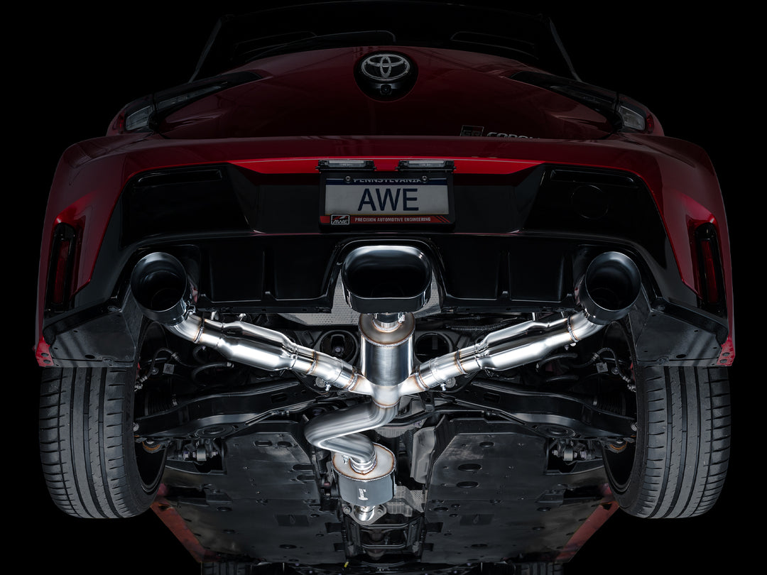 AWE Touring Edition Exhaust for GR Corolla - Diamond Black Tips