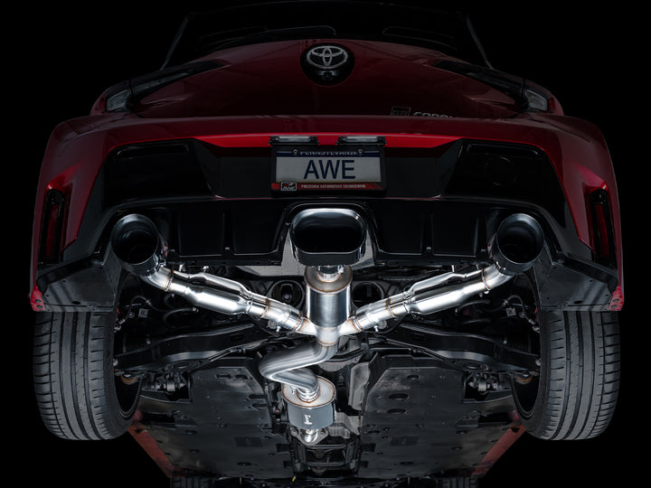 AWE Touring Edition Exhaust for GR Corolla - Diamond Black Tips