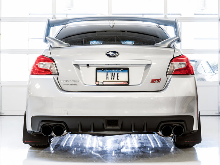 AWE Touring Edition Exhaust for VA STI / GV WRX / GV STI Sedan - Diamond Black Quad Tips (102mm)
