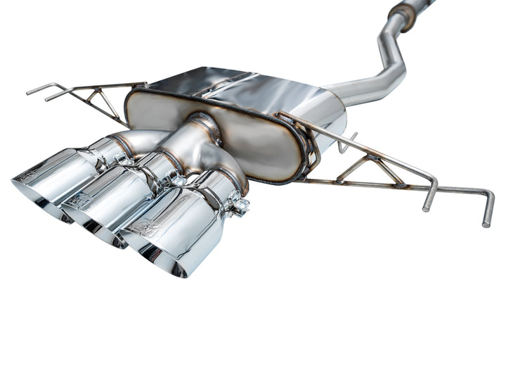 AWE Touring Edition Exhaust for FL5 Civic Type R - Triple Chrome Silver Tips