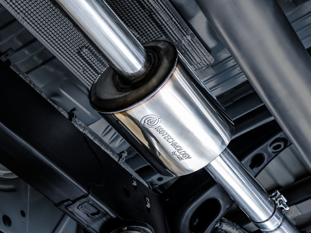 AWE 0FG Catback Dual Side Exit Exhaust for 4th Gen Silverado/Sierra 1500 5.3L (Flat Bumper) - Chrome Silver Tips