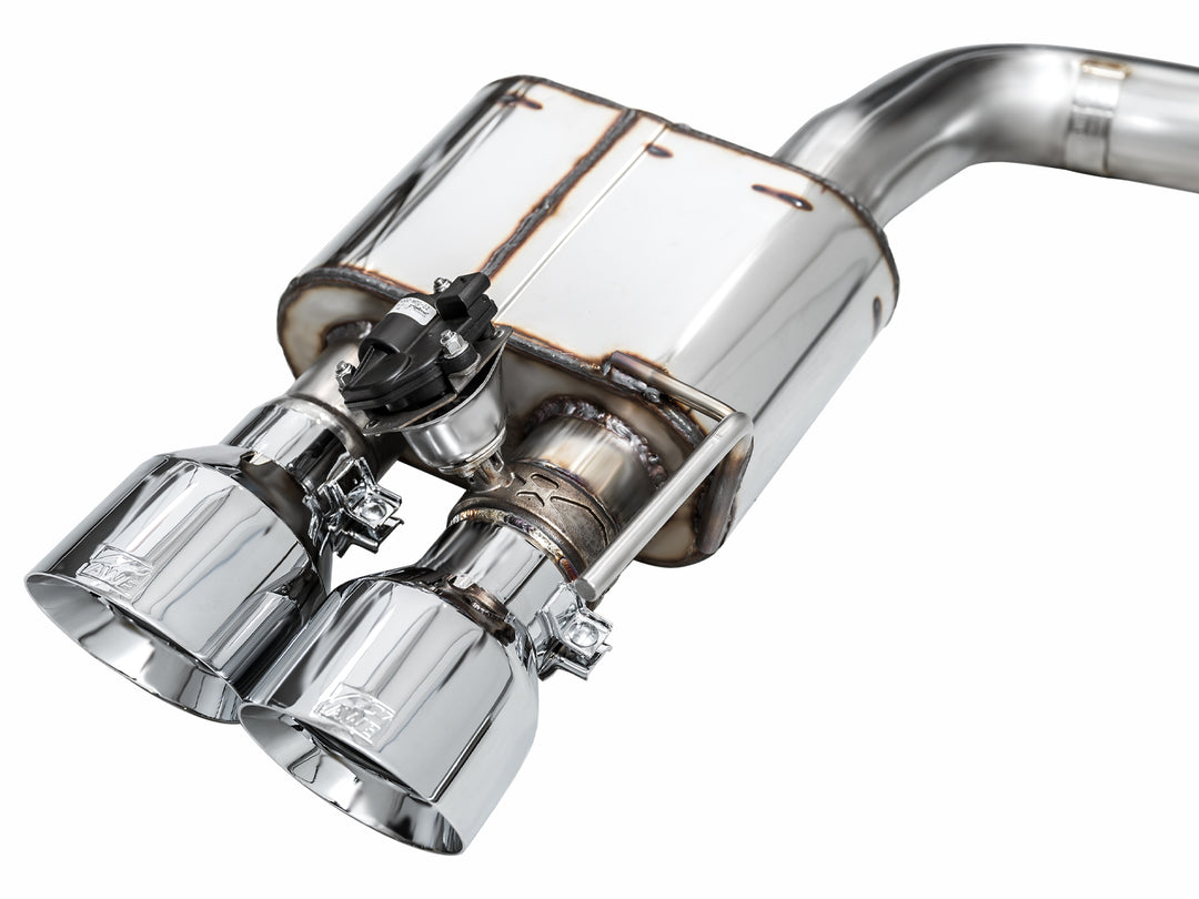 AWE SwitchPath™ Exhaust for S650 Ford Mustang GT Fastback - Quad Chrome Silver Tips