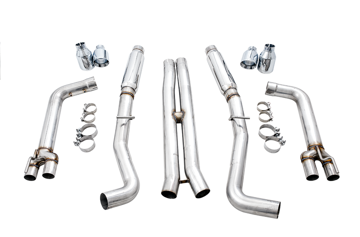 AWE Track Edition Exhaust for 17+ Challenger 5.7 - Chrome Silver Quad Tips