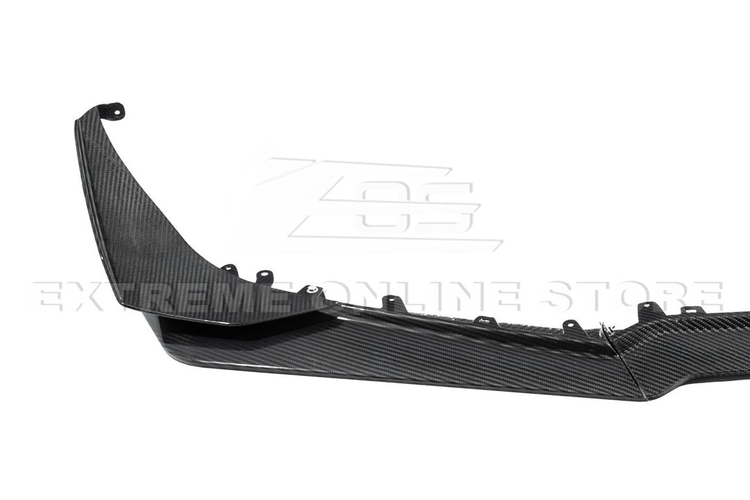 2023-Present Corvette C8 Z06 / E-Ray | Z07 Extended DRY CARBON FIBER Front Lip Splitter &amp; No-Drill Canards