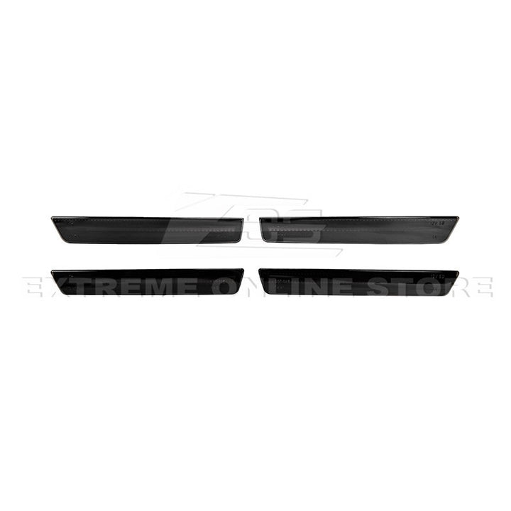 2015-2023 Dodge Challenger | Front Amber &amp; Rear Red LED Reflector Light Set - Smoke Lens