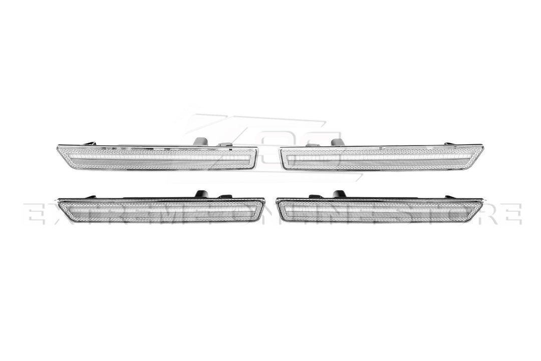 2015-2023 Dodge Challenger | Front Amber &amp; Rear Red LED Reflector Light Set