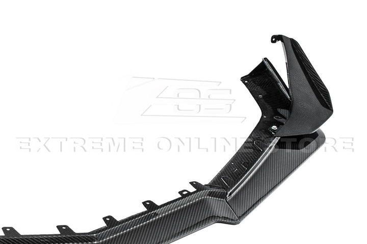 2023-Present Corvette C8 Z06 / E-Ray | Z07 Extended DRY CARBON FIBER Front Lip Splitter &amp; No-Drill Canards