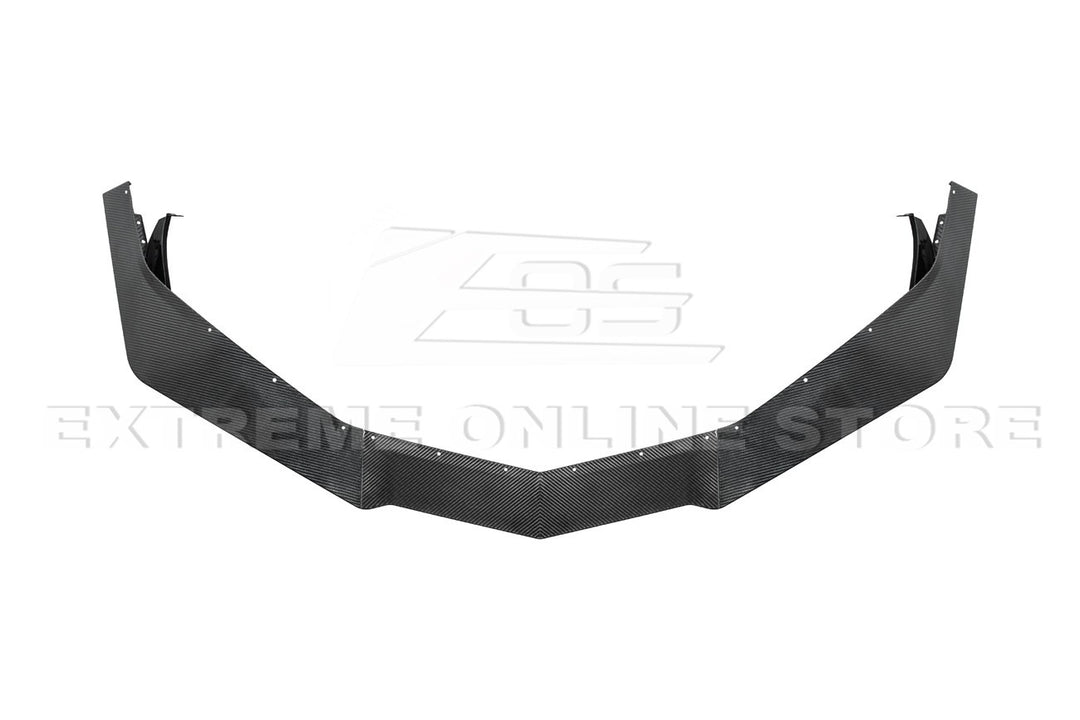 2023-Present Corvette C8 Z06 / E-Ray | Z07 Extended DRY CARBON FIBER Front Lip Splitter &amp; No-Drill Canards