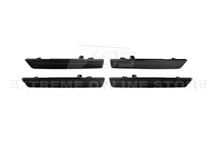2015-2023 Dodge Challenger | Front Amber &amp; Rear Red LED Reflector Light Set