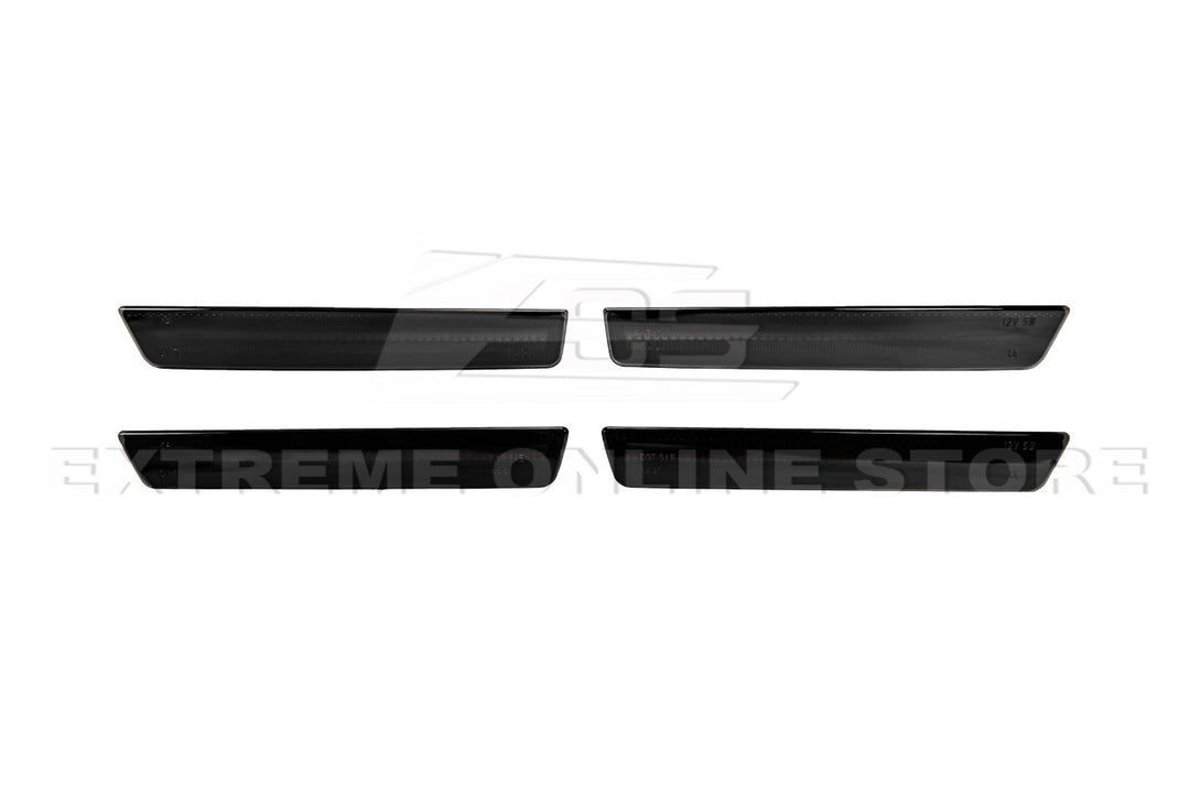 2015-2023 Dodge Challenger | Front Amber &amp; Rear Red LED Reflector Light Set