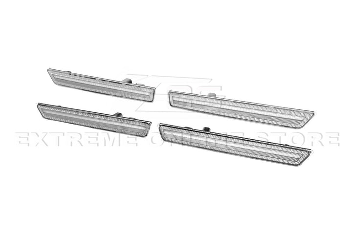 2015-2023 Dodge Challenger | Front Amber &amp; Rear Red LED Reflector Light Set