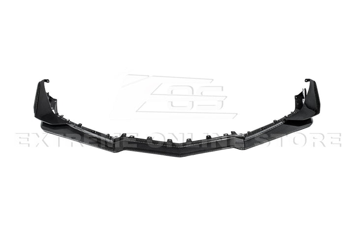 2023-Present Corvette C8 Z06 / E-Ray | Z07 Extended DRY CARBON FIBER Front Lip Splitter &amp; No-Drill Canards