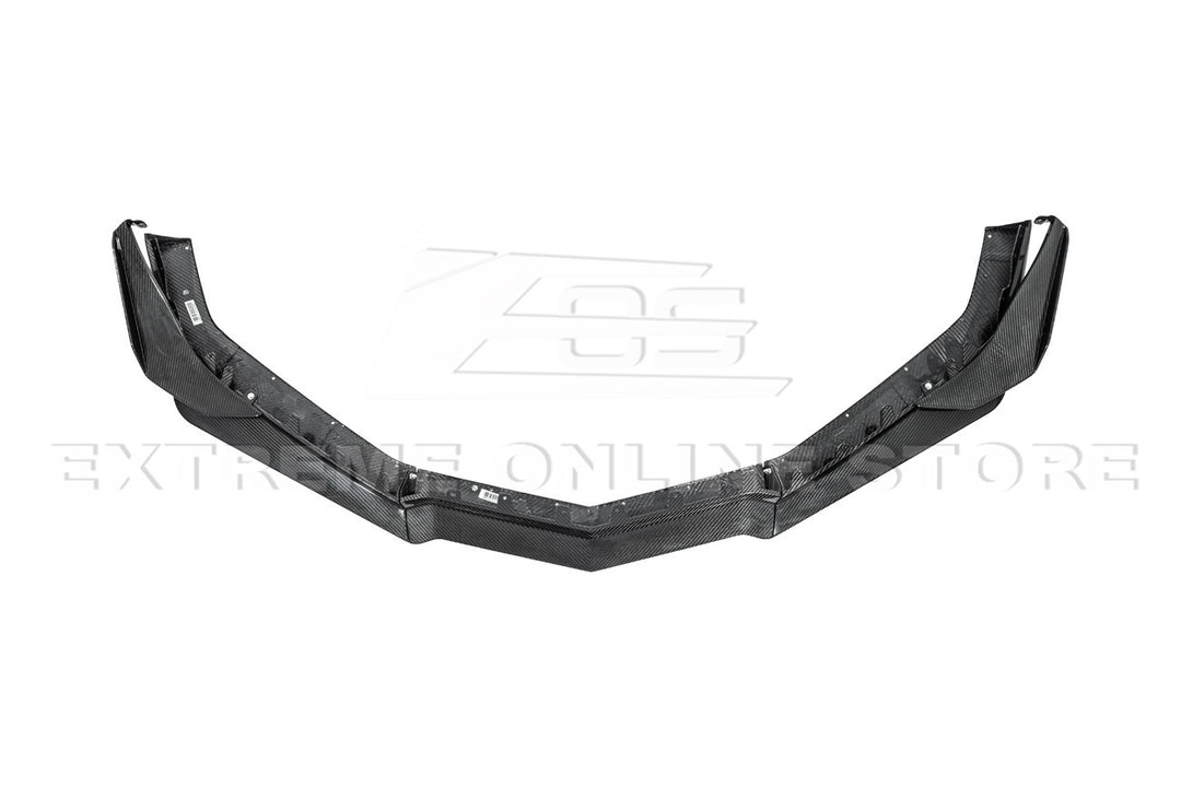 2023-Present Corvette C8 Z06 / E-Ray | Z07 Extended DRY CARBON FIBER Front Lip Splitter &amp; No-Drill Canards