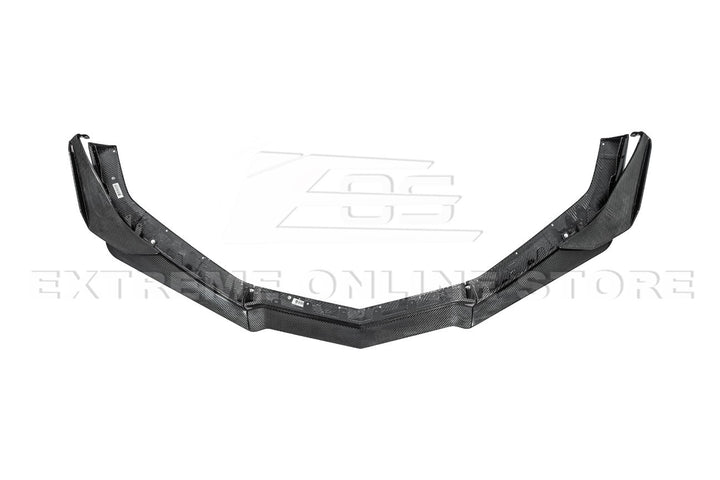 2023-Present Corvette C8 Z06 / E-Ray | Z07 Extended DRY CARBON FIBER Front Lip Splitter &amp; No-Drill Canards