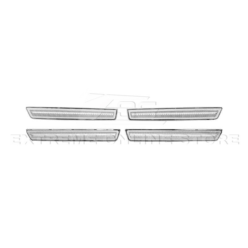 2015-2023 Dodge Challenger | Front Amber &amp; Rear Red LED Reflector Light Set - Clear Lens
