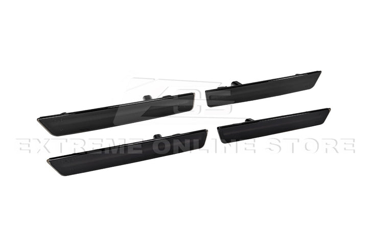 2015-2023 Dodge Challenger | Front Amber &amp; Rear Red LED Reflector Light Set